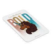 アフロユニコーン | はっきりしたグリッターデザイン マグネット (右側)