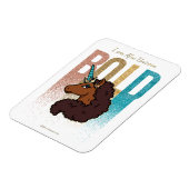 アフロユニコーン | はっきりしたグリッターデザイン マグネット (左側)