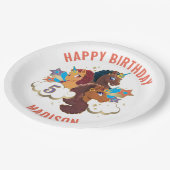 アフロユニコーン | マジカルガールズ誕生日 ペーパープレート (アングル)