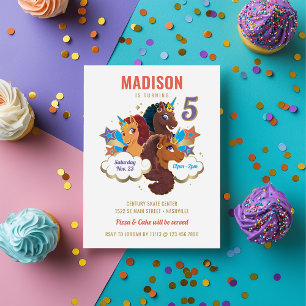 アフロユニコーン   マジカルガールズ誕生日 招待状