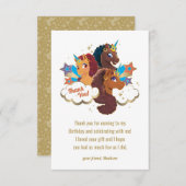 アフロユニコーン | マジカルガールズ バースデー サンキューカード (正面/裏面)