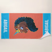 アフロユニコーン | マジカル ビーチタオル (正面)