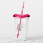 アフロユニコーン | ユニークハートデザイン アクリルタンブラー (裏面)