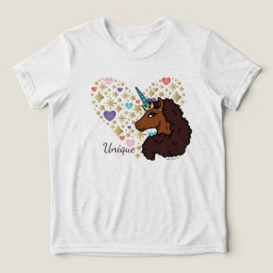 アフロユニコーン   ユニークハートデザイン トライブレンドＴシャツ