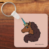 アフロユニコーン | ユニーク キーホルダー (正面)