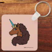 アフロユニコーン | ユニーク キーホルダー (裏面)