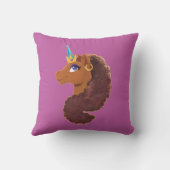 アフロユニコーン | ユニーク クッション (裏面)