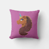 アフロユニコーン | ユニーク クッション (正面)