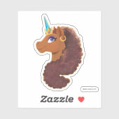 アフロユニコーン | ユニーク シール (シート)