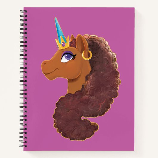 アフロユニコーン | ユニーク ノートブック (正面)