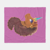 アフロユニコーン | ユニーク フリースブランケット (正面(横))