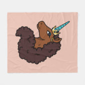 アフロユニコーン | ユニーク フリースブランケット (正面(横))