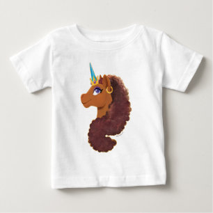 アフロユニコーン ユニーク ベビーTシャツ