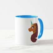 アフロユニコーン | ユニーク マグカップ (正面右)