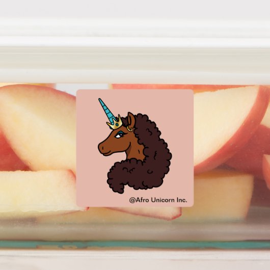アフロユニコーン | ユニーク ラベル (貼付)