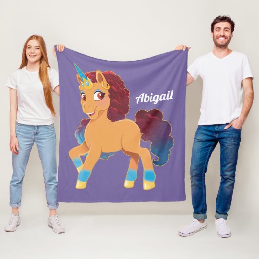 アフロユニコーン | 神の威張り フリースブランケット (インサイチュ)