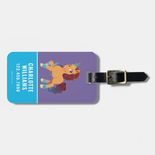 アフロユニコーン | 神の威張り ラゲッジタグ (正面横)