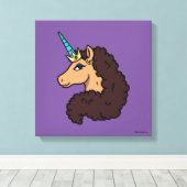 アフロユニコーン | 神の キャンバスプリント (インサイチュ (ウッドフロア))