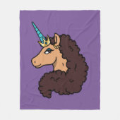 アフロユニコーン | 神の フリースブランケット (正面)