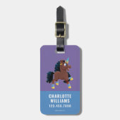 アフロユニコーン | 魔法のぞき ラゲッジタグ (正面縦)