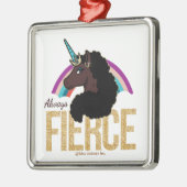 アフロユニコーン | 魔法 – 常に激しい メタルオーナメント (左)