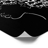 アフロラテンアメリカ系女性プライドギフトアフロラティノブラックヒストリM ポスター (角)