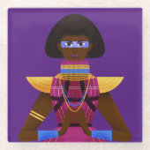 アフロ主義 ガラスコースター (正面)