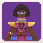 アフロ主義 スクエアペーパーコースター (正面)