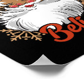 アフロ信じサンタアフリカ系アメリカ人クリスマスブラウ ポスター (角)