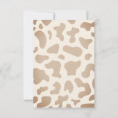 アフロ女性のカーボーイウエスタンガールランチカボスベビーシャワー サンキューカード (裏面)