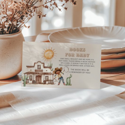 アフロ女性のカーボーイウエスタンガールランチブックスフォーベビー エンクロージャーカード