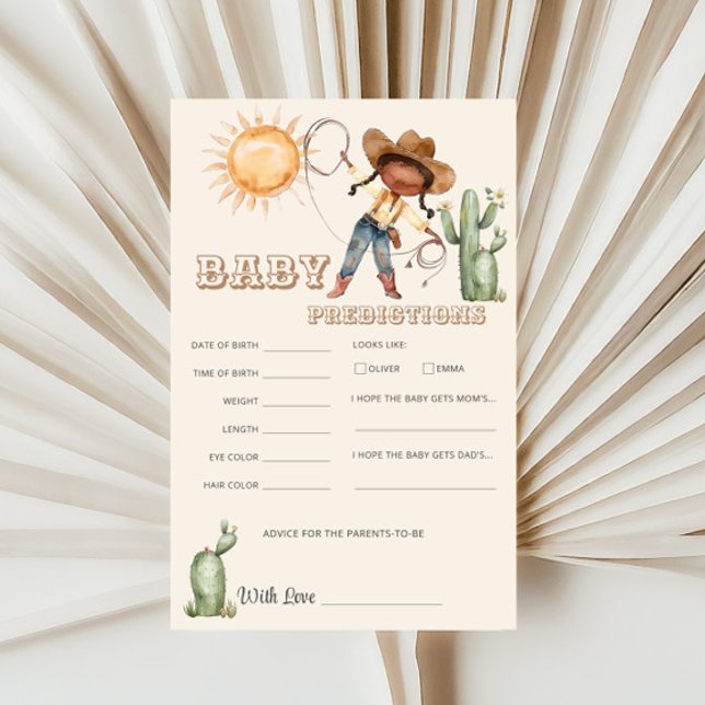 アフロ女性のカーボーイウエスタンランチ予測おもしろいゲーム (クリエイターアップロード済み)