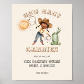 アフロ女性のカーボーイベビーシャワー何人のキャンディゲーム ポスター (正面)