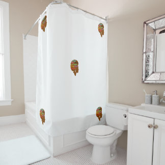 アフロ女性シャワーカーテン シャワーカーテン