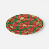 アフロ幾何ポップ・アートのパターン紙プレート ペーパープレート (アングル)