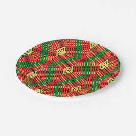 アフロ幾何ポップ・アートのパターン紙プレート ペーパープレート