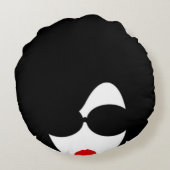 アフロ枕 ラウンドクッション (裏面)