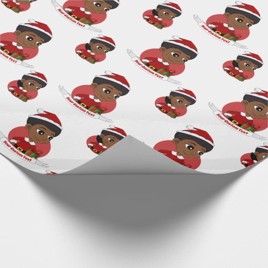 アフロ漫画ラッピング紙のクリスマスガール ラッピングペーパー (角)