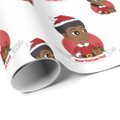 アフロ漫画ラッピング紙のクリスマスガール ラッピングペーパー (ロールコーナー)