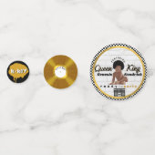 アフロ男の赤ちゃん90のヒップホップレトロベビーシャワー コンフェッティ (裏面)