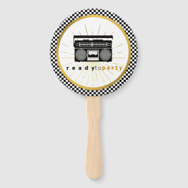 アフロ男の赤ちゃん90のヒップホップレトロベビーシャワー ハンドファン