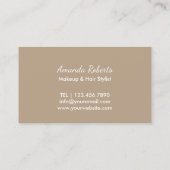 アフロ美しいサロンメイクアップアーティスト&美容師 名刺 (裏面)