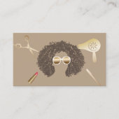 アフロ美しいサロンメイクアップアーティスト&美容師 名刺 (正面)
