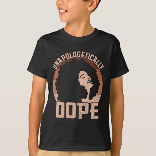 アフロ美女 黒人プライド メラニン Tシャツ (正面)
