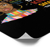 アフロ蠍座クイーン9月威厳がある《星座》乙女座〔占星術の〕十二宮図 ポスター (角)