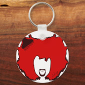 アフロ選択 キーホルダー (正面)