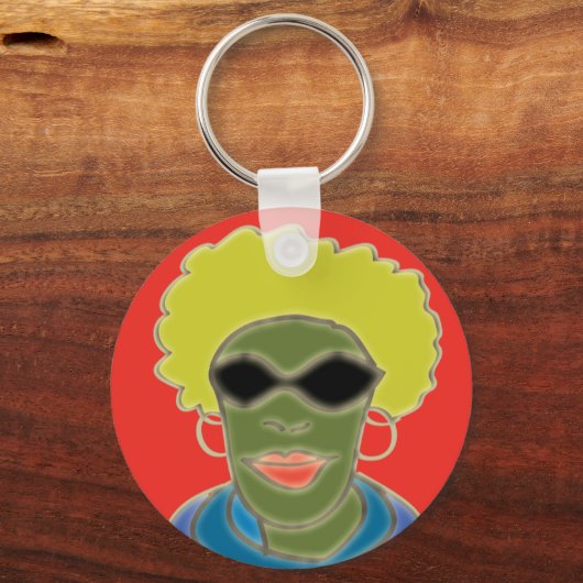 アフロ離れ キーホルダー (正面)