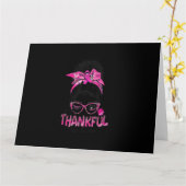 アフロ黒人女性乳がん1つの感謝のサバイブ カード (黄色い花)