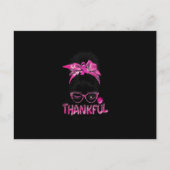 アフロ黒人女性乳がん1つの感謝のサバイブ ポストカード (正面)