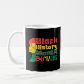 アフロ黒人歴史月247365黒アフリカンミラ コーヒーマグカップ